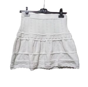 Willow & Wind Diamond Knit Ruffle Skirt (L)
